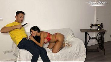 Detrás de escena de big booty colombian canela skin es follada
