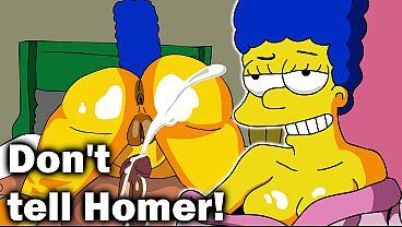 Finalmente llega el momento de follar a la gran nalga marge simpson de la caricatura animada en 2d de los simpson
